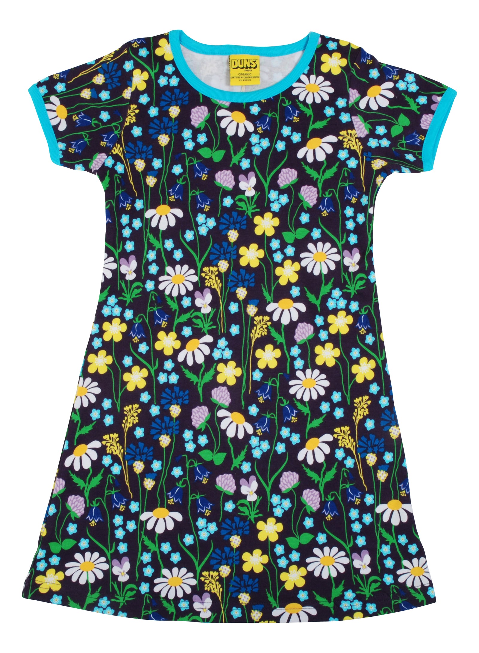 Duns Sweden - Shortsleeve Dress Midsummer Flowers Purple