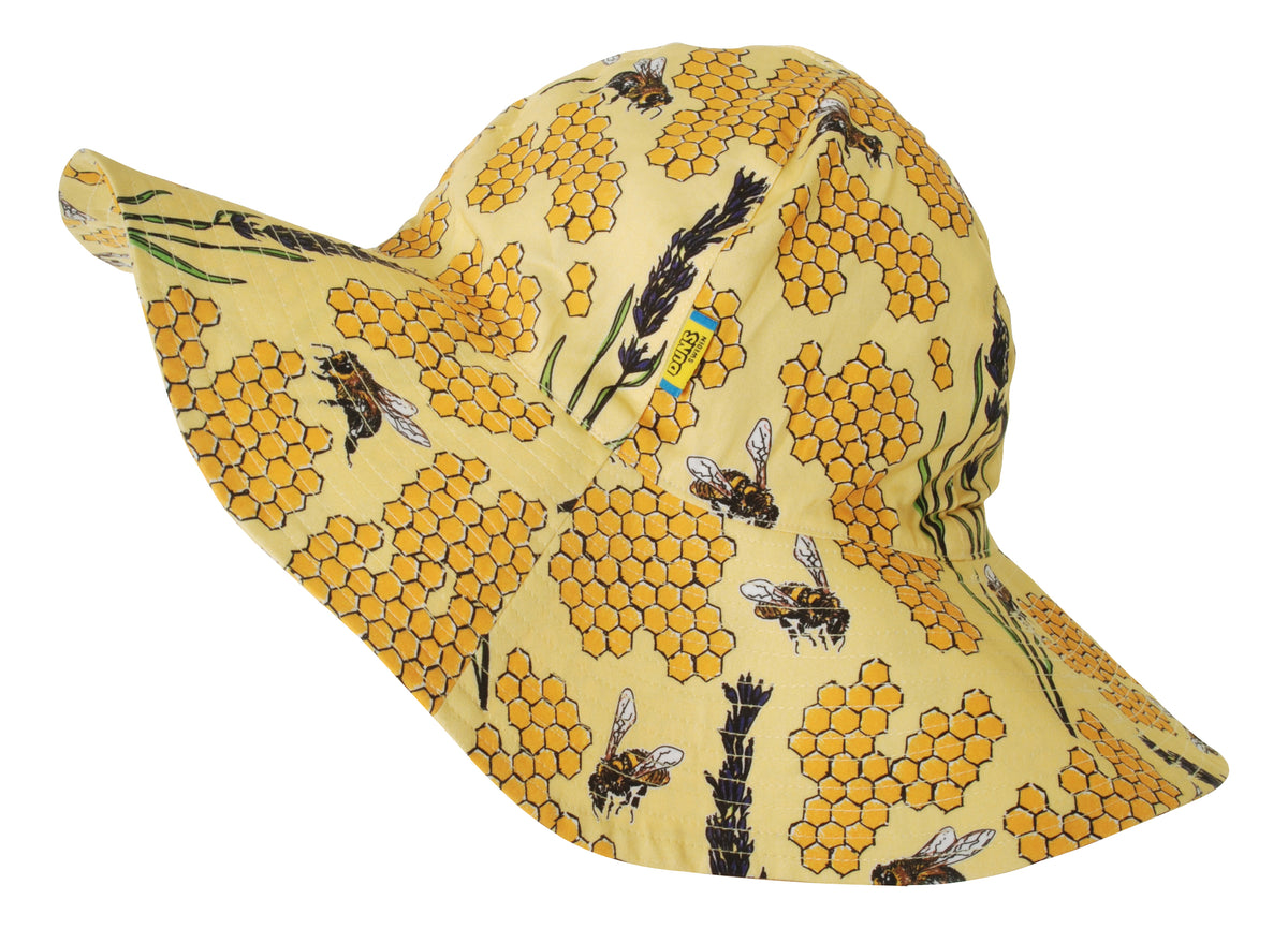 Duns Sweden Sunhat - Zonnehoed Bee Yellow Bijen Geel