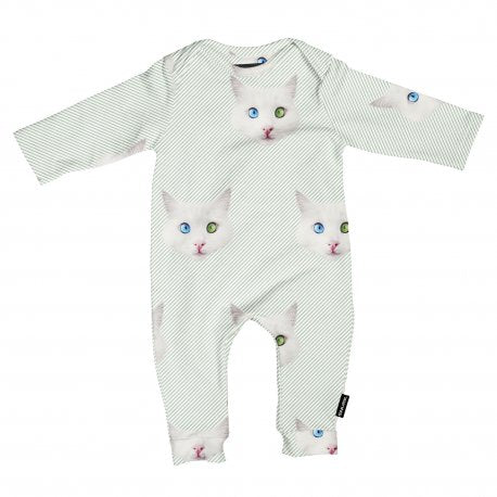 Snurk Jumpsuit Crazy Cat Eyes Baby suit Cat's head