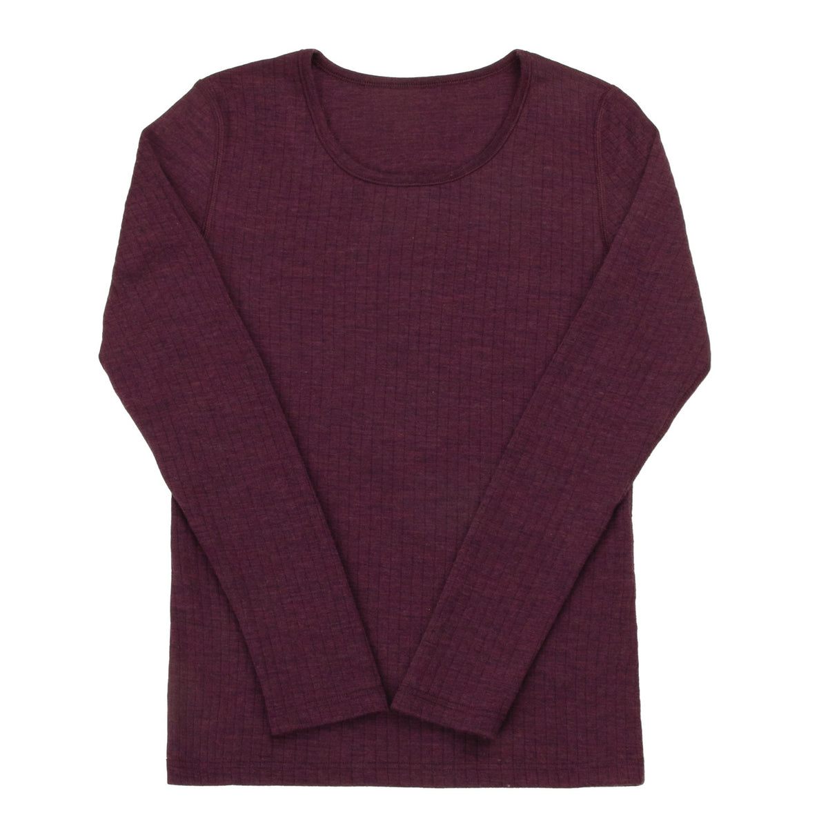 Joha - Woman's Needledrop Longsleeve Plum Melange