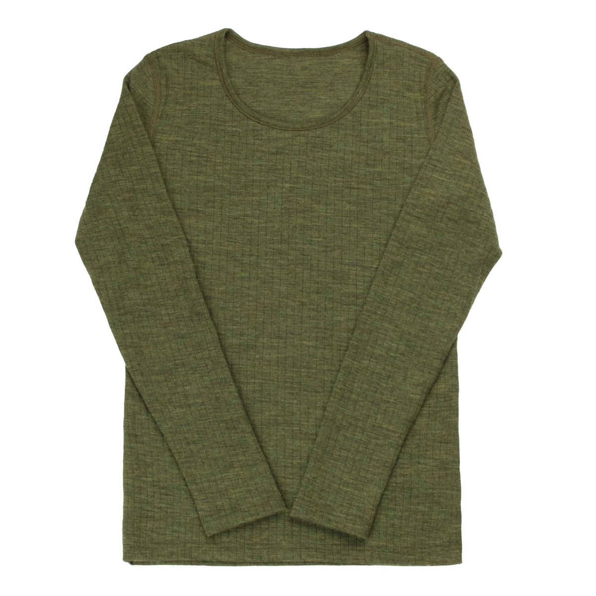 Joha - Woman's Needledrop Longsleeve Dark Olive Melange