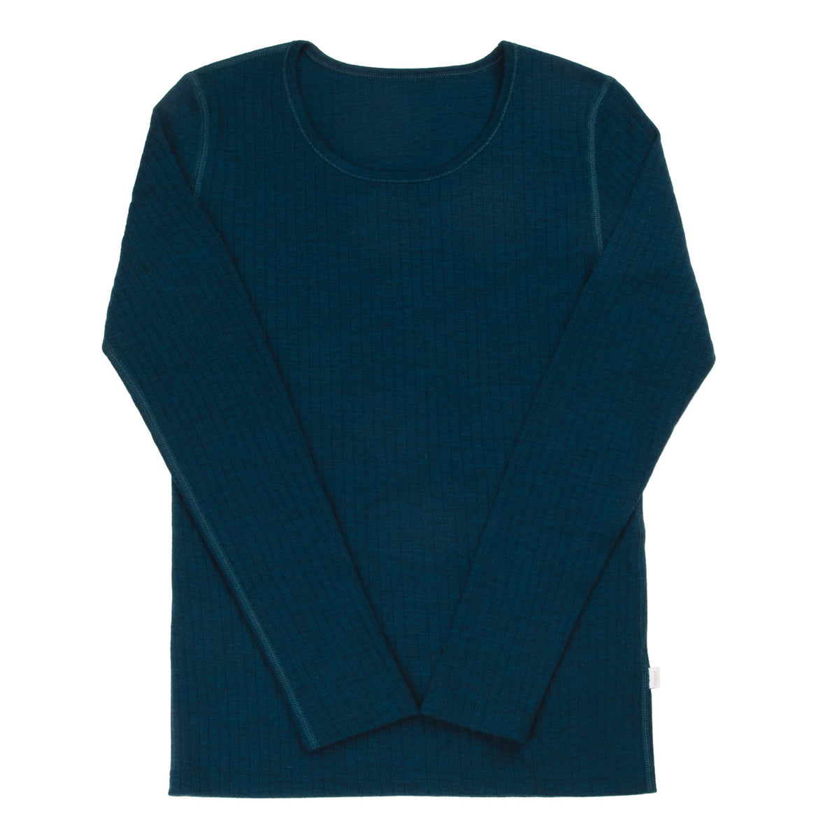 Joha - Woman's Needledrop Longsleeve Dark Turquoise Melange