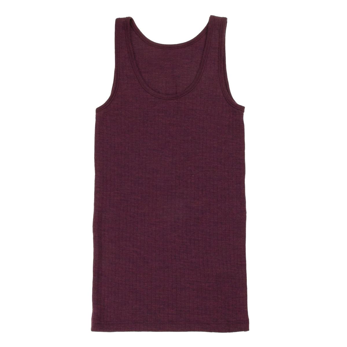 Joha - Woman's Needledrop Singlet Plum Melange