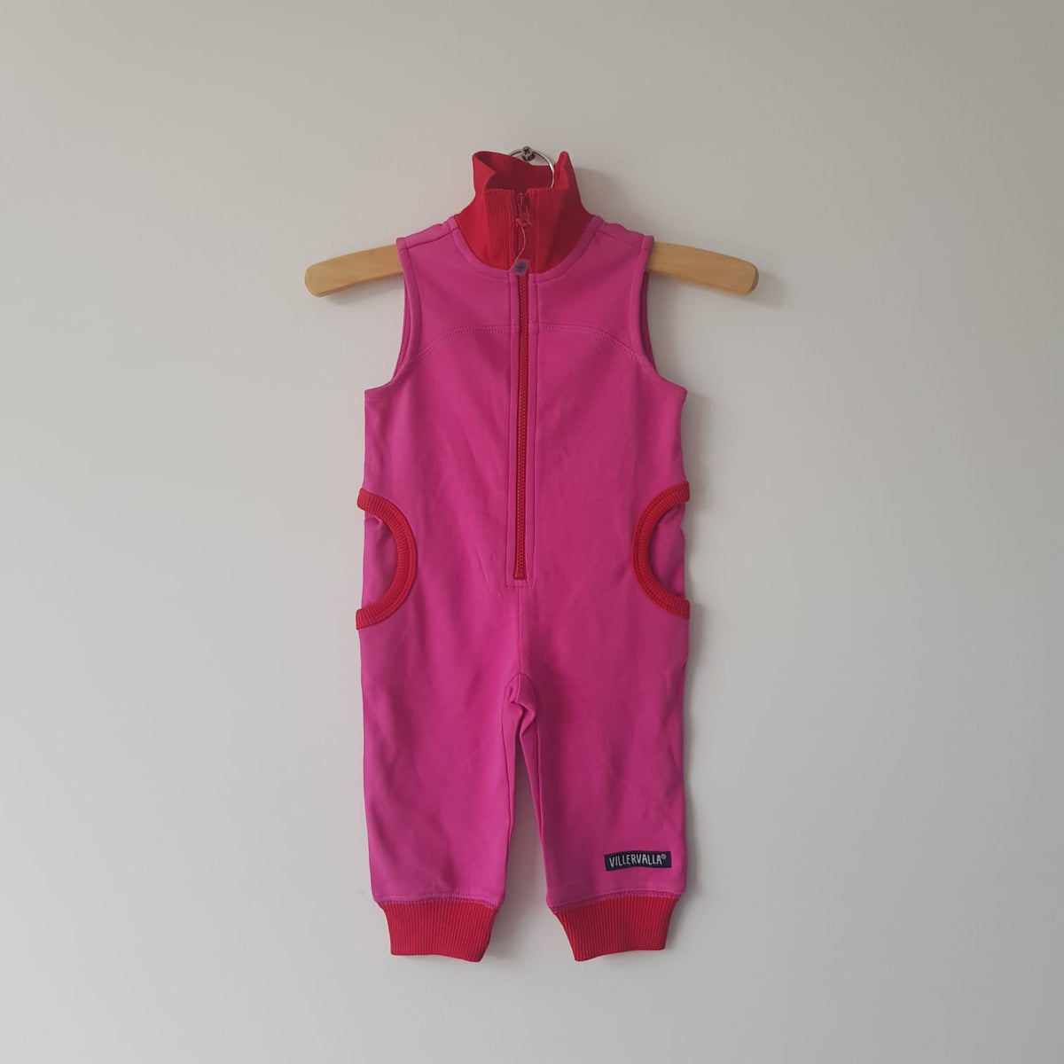 Villervalla - Jumpsuit Overall Sleeveless Raspberry Pak Frambozen Roze
