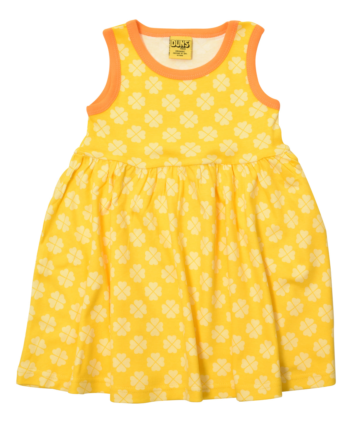 Duns Sweden - Sleeveless Gatherdress  - Mouwloze Zwierjurk Clover Dandelion Yellow