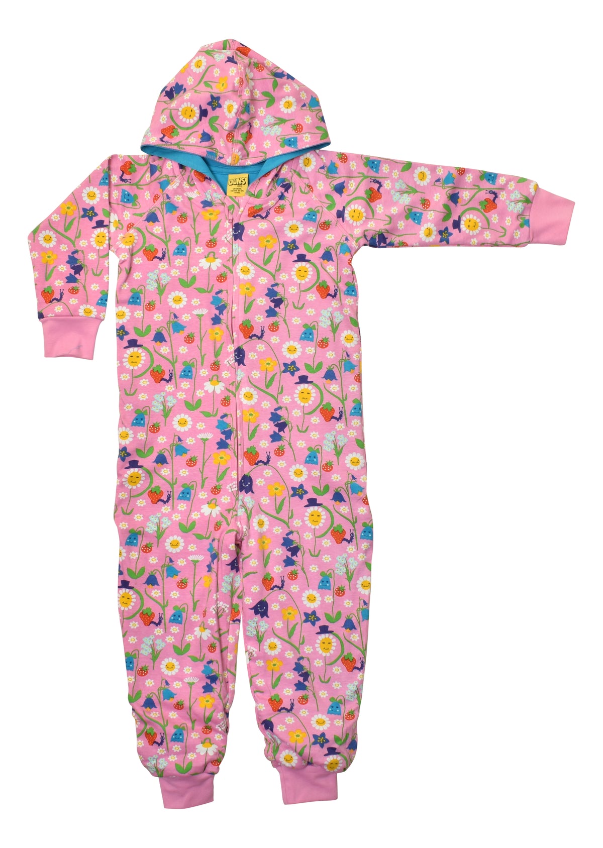 Duns Sweden - Onesie - Hooded Suit Happy Flower Lilac Chiffon