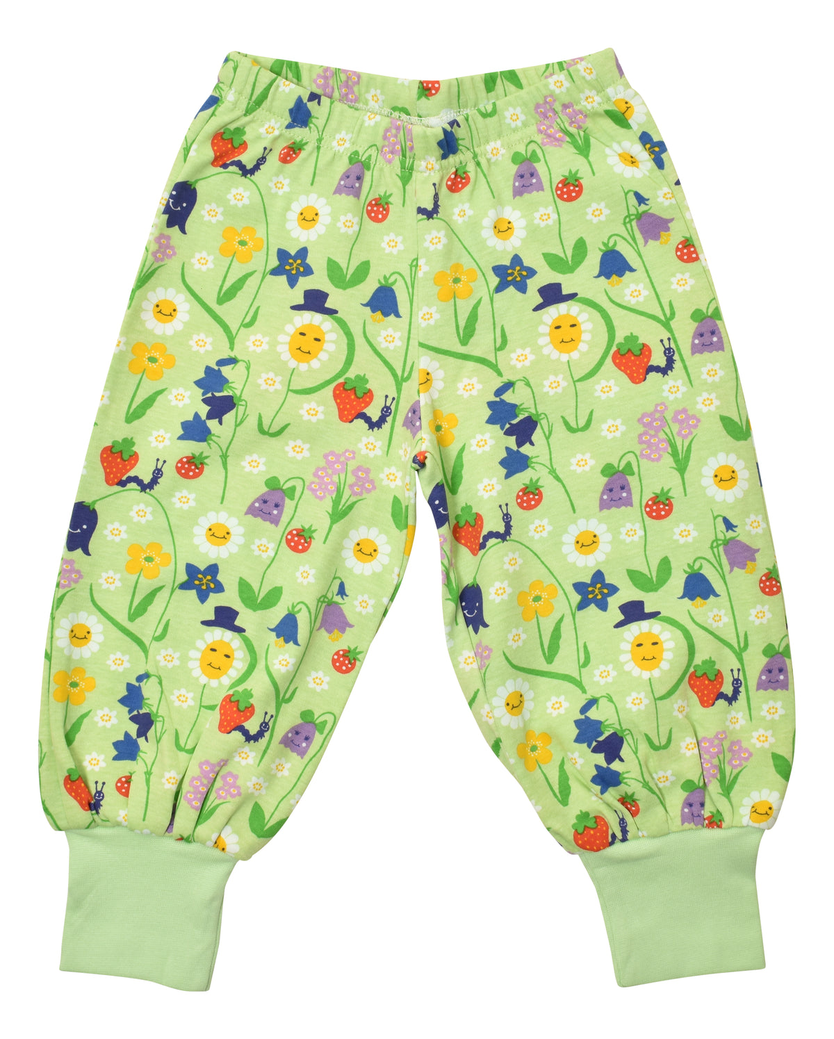 Duns Sweden - Baggy Pants Spring Happy Flower Patina Green