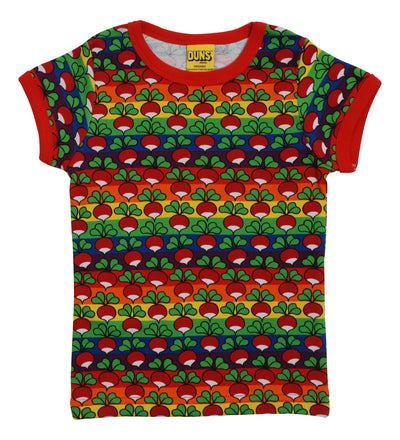 Duns Sweden - T-shirt Rainbow Striped Bold Radishes - Regenboog Radijsjes