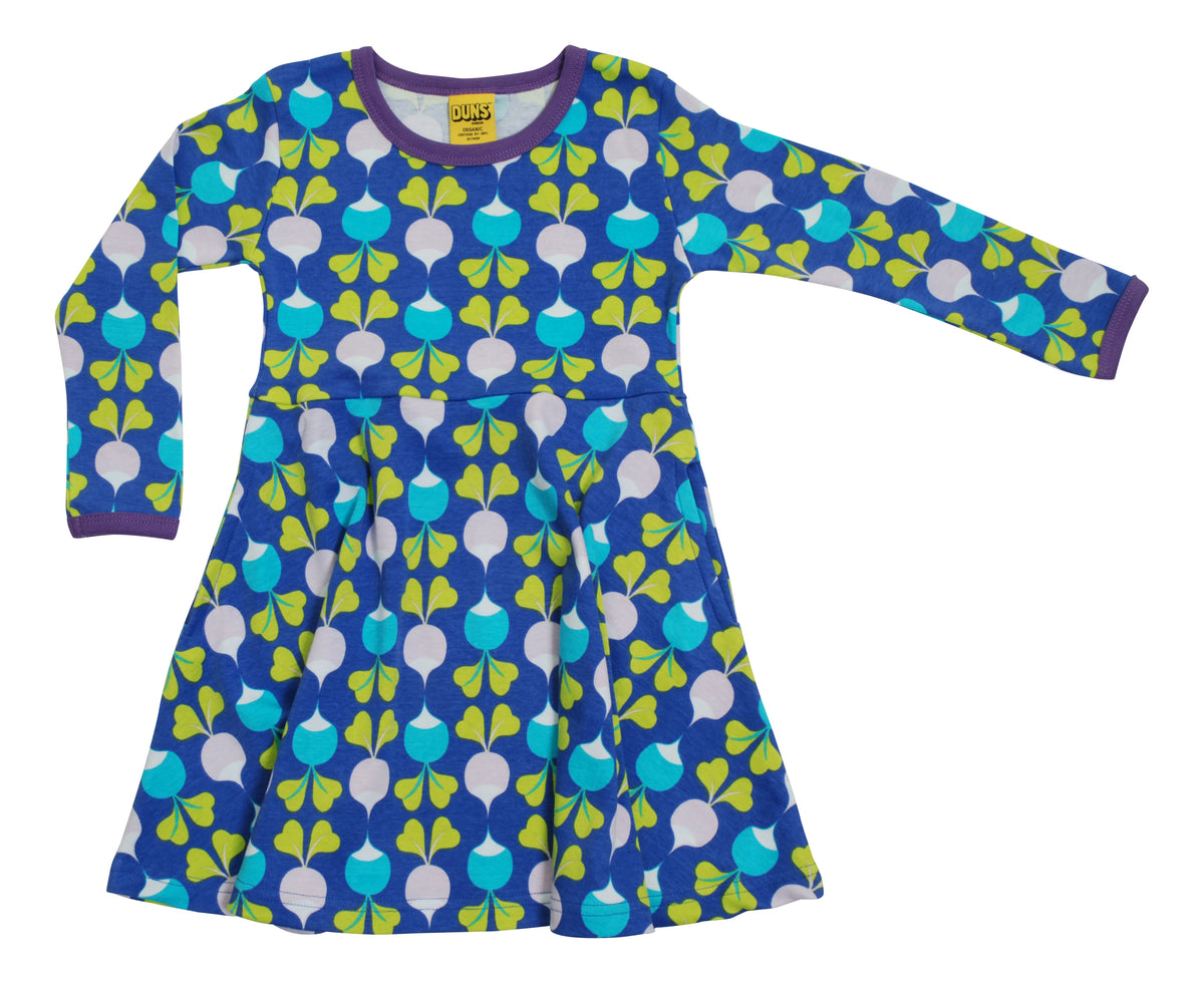 Duns Sweden - Longsleeve Skaterdress Big Radish Blue