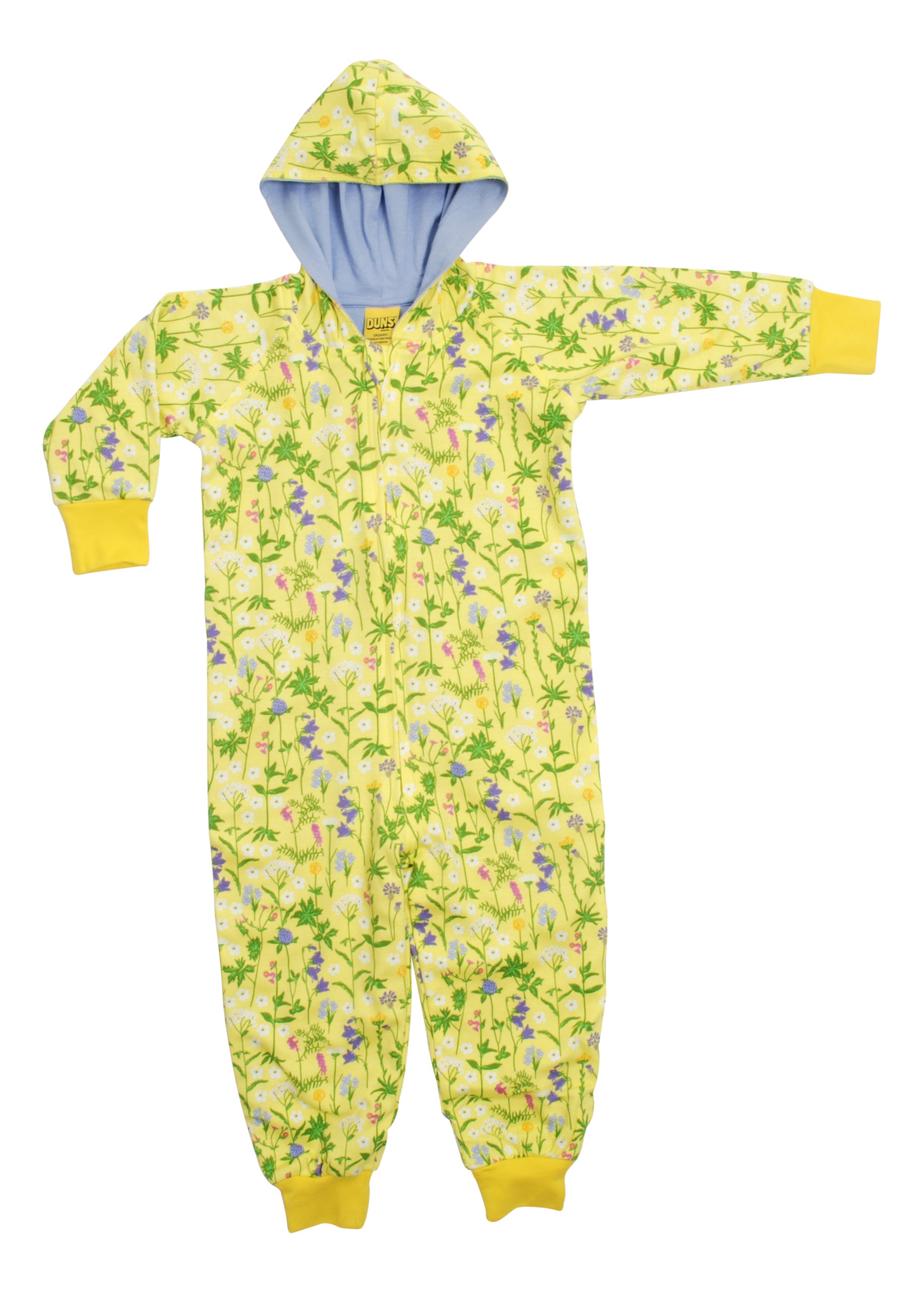 Duns Sweden - Onesie Wild Flowers Yellow -  Hooded Suit Wilde Bloemen Geel