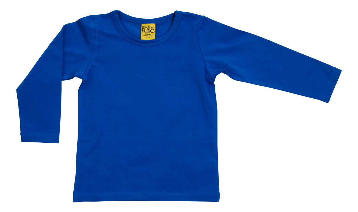 More Than A Fling Longsleeve Brilliant Blue - Shirt Lange Mouw Brilliant Blauw