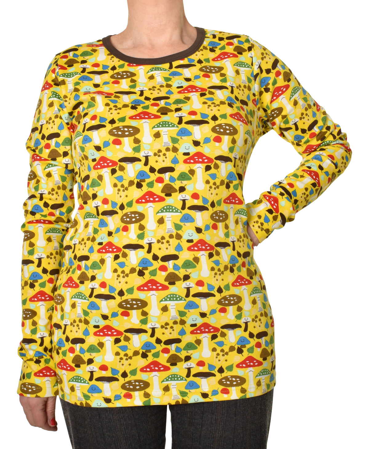 Duns Sweden ADULT Longsleeve Mushrooms Yellow