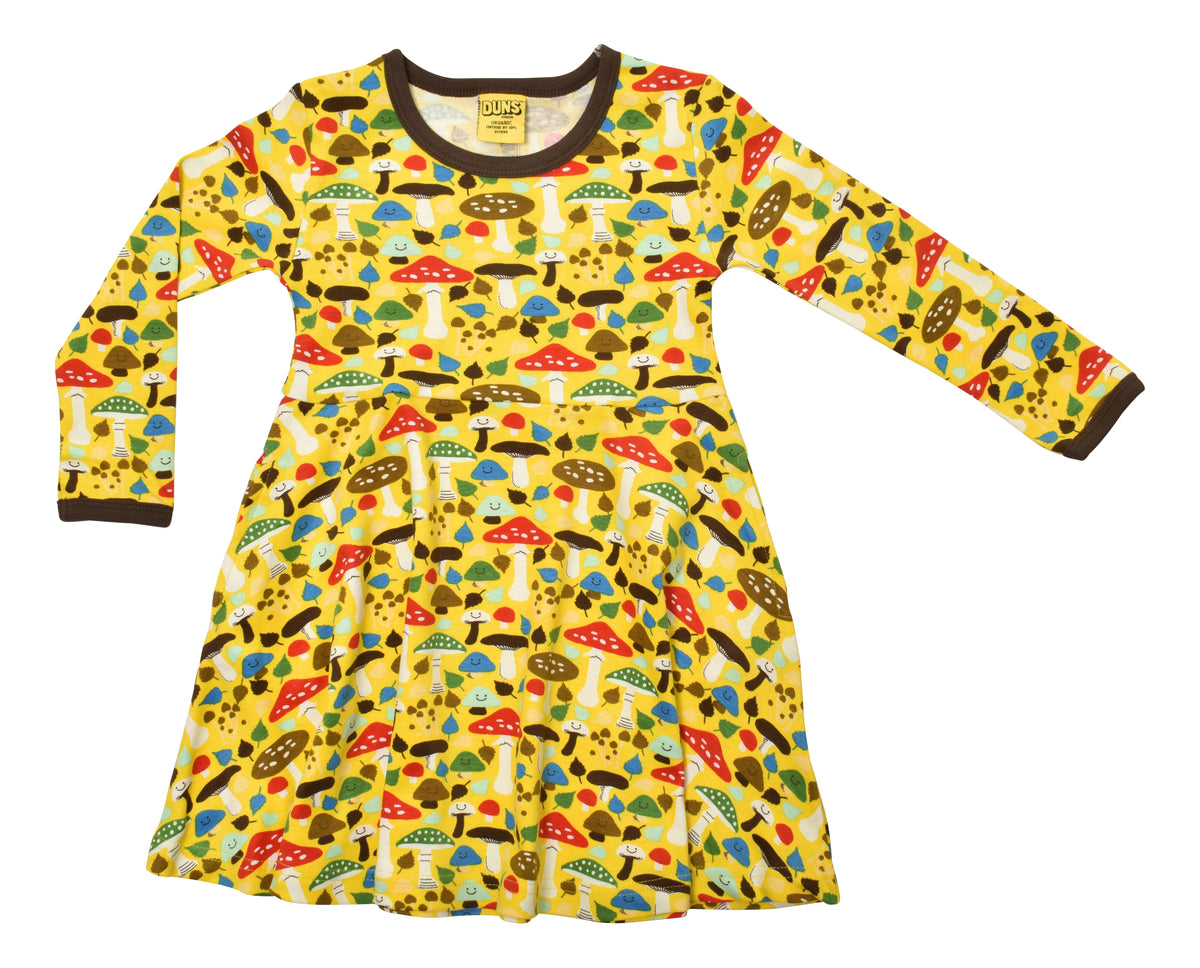Duns Sweden - Longsleeve Skaterdress Mushroom Yellow