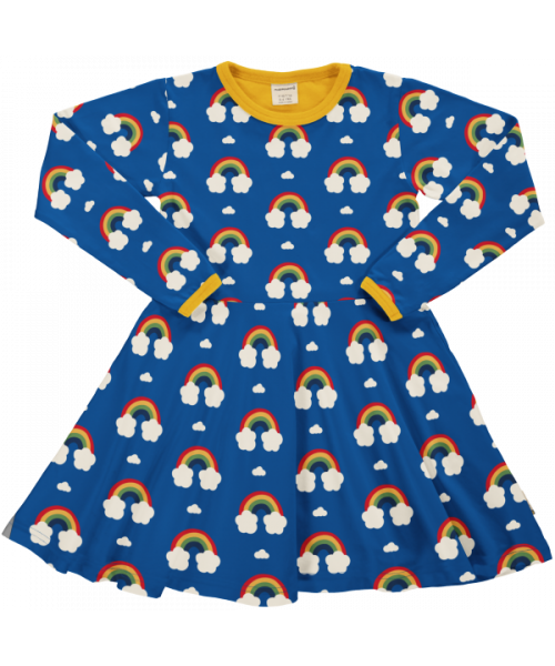 Maxomorra - Longsleeve Circle Dress Rainbow - Zwierjurk Langemouw Regenbogen