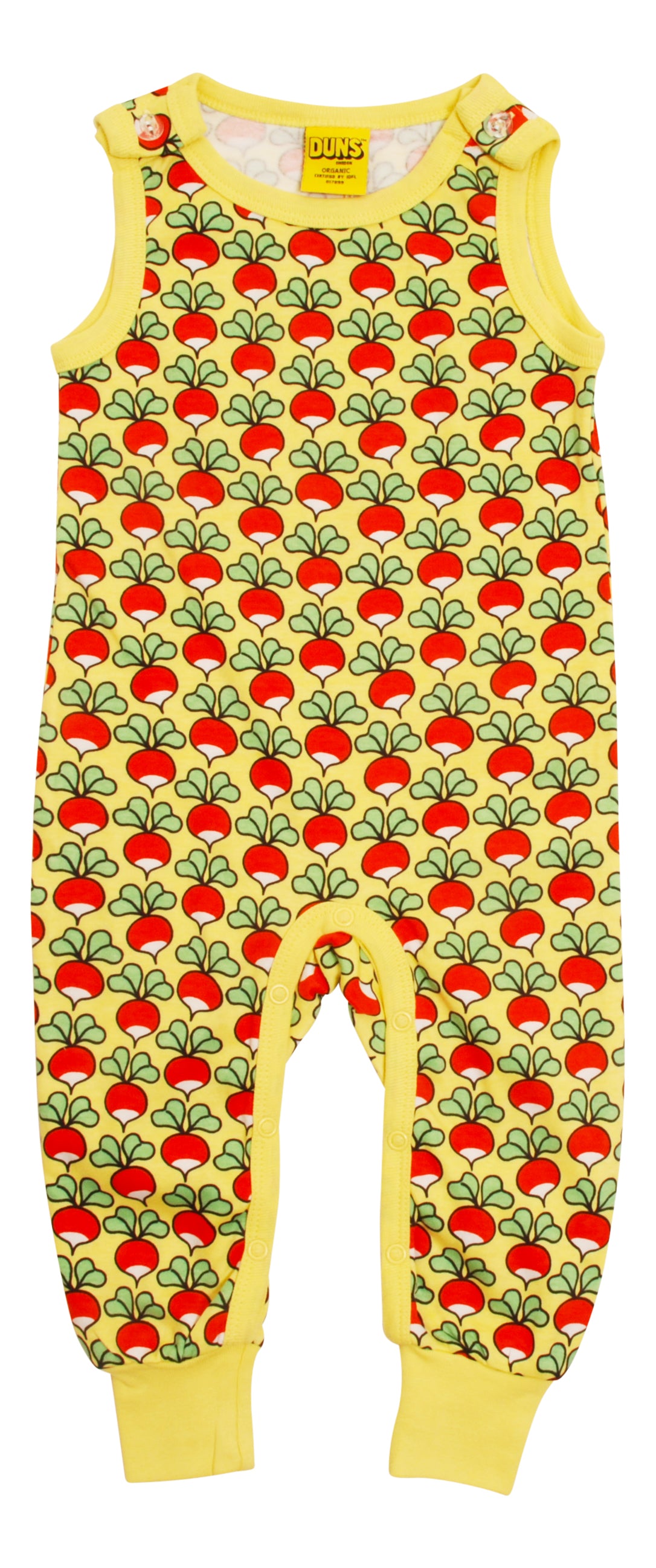 Duns Sweden - Radishes Yellow Cream 세트 던가리 & 보닛