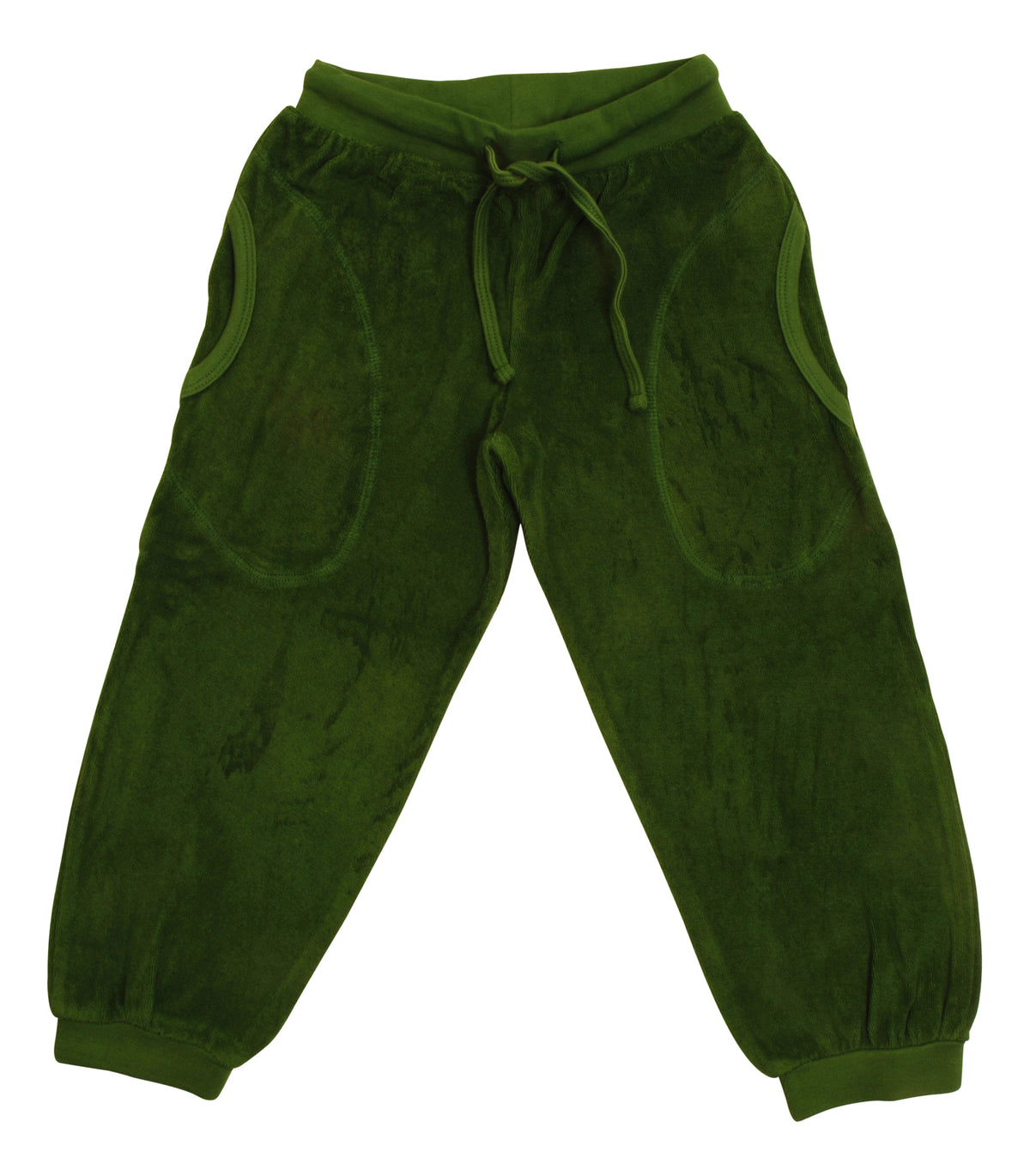 Duns Sweden - Pants Terry Badstof Broek Treetop Green - Donker Groen