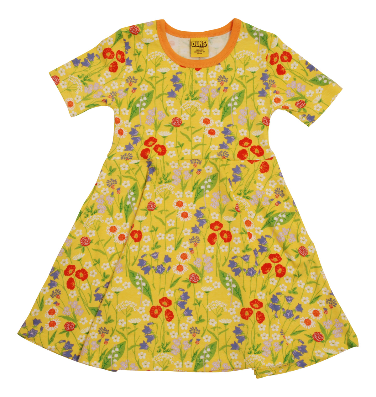 Duns Sweden - 반팔 스케이터드레스 미드썸머 플라워 스냅드래곤 옐로우