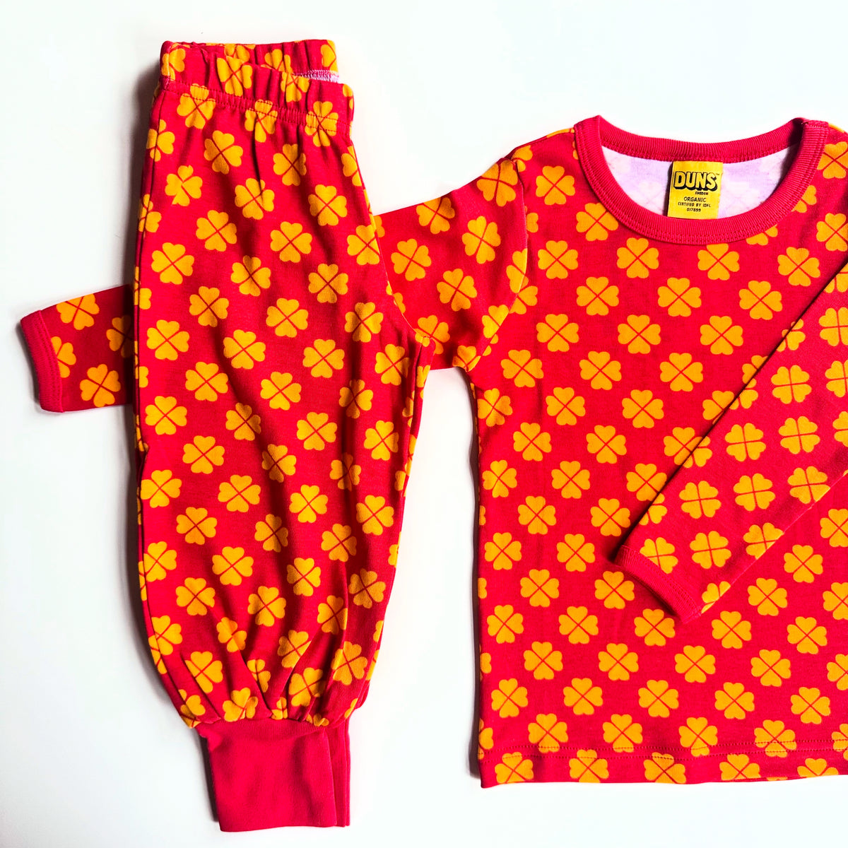 Duns Sweden - SET Longsleeve + Baggy Pants Clover Pompeian Red