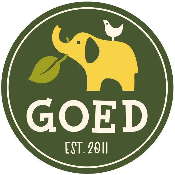 Logo winkel GOED, voor duurzame & eerlijke kinderkleding gestart in 2011