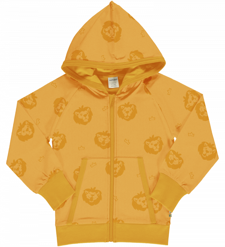 Maxomorra - Hoody Zipper Mono Lion - Geel Vest Leeuw