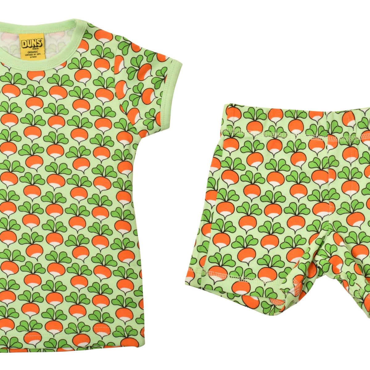 Duns Sweden - SET B: T-Shirt + Shorts Radish Patina Green