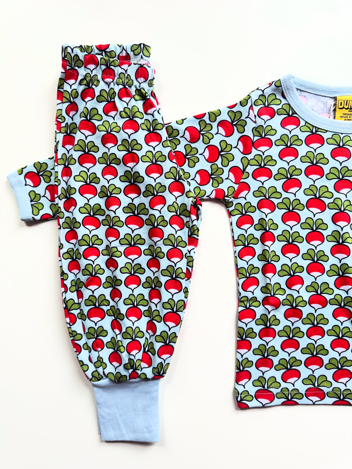 Duns Sweden - Radishes Egg Blue 세트 롱슬리브와 배기 팬츠