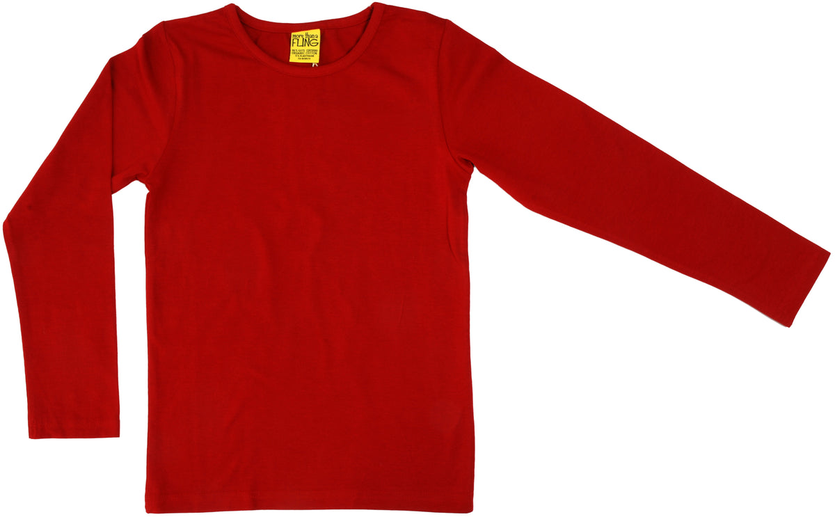 More Than A Fling Longsleeve Pompeain Red - Donkerrood