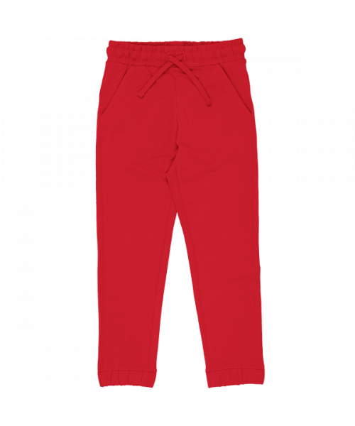 Maxomorra - Pants Slim Solid Red - Sweat Broek Effen Rood