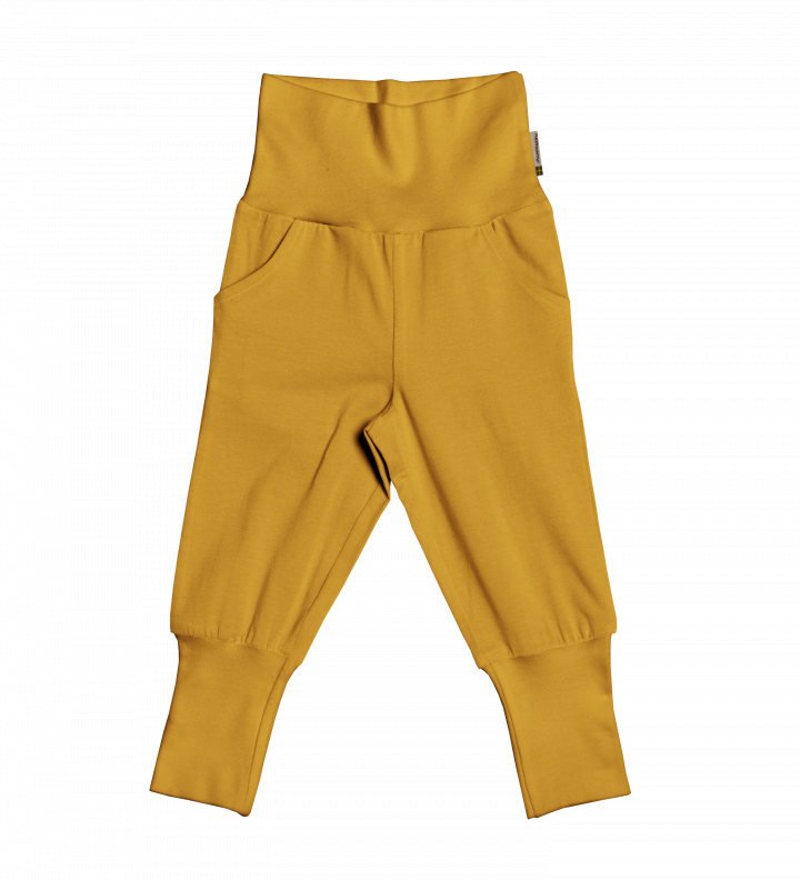 Maxomorra - Pants Waist Sweat Mustard - Mosterd Geel