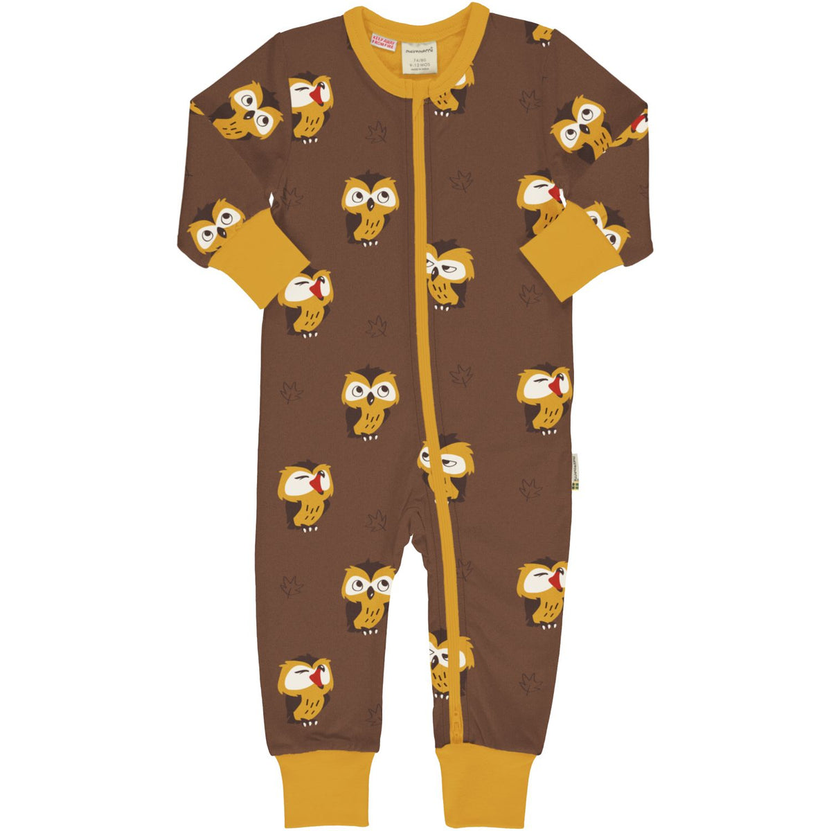 Maxomorra - Rompersuit Zipper Owl - Jumpsuit Uil