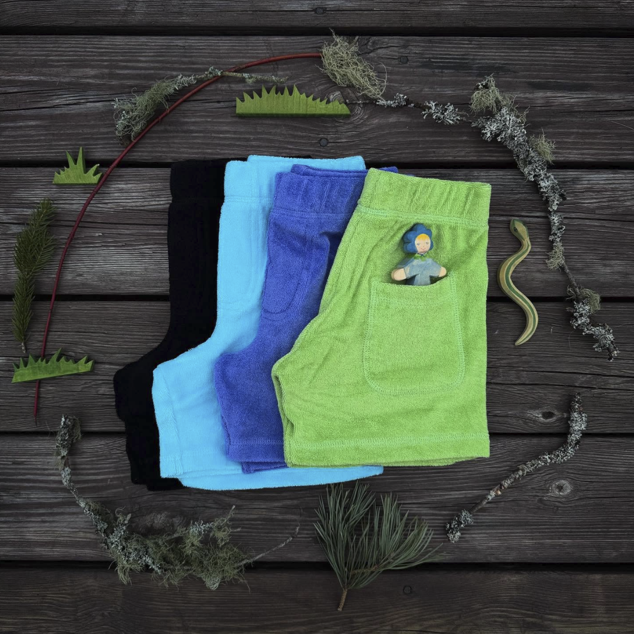 Duns Sweden - Shorts Terry - Korte Broek Badstof Black Zwart