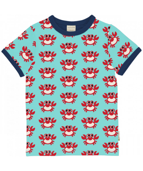 Maxomorra - T-Shirt Crab - Shirt Korte Mouw Krab Krabbetjes