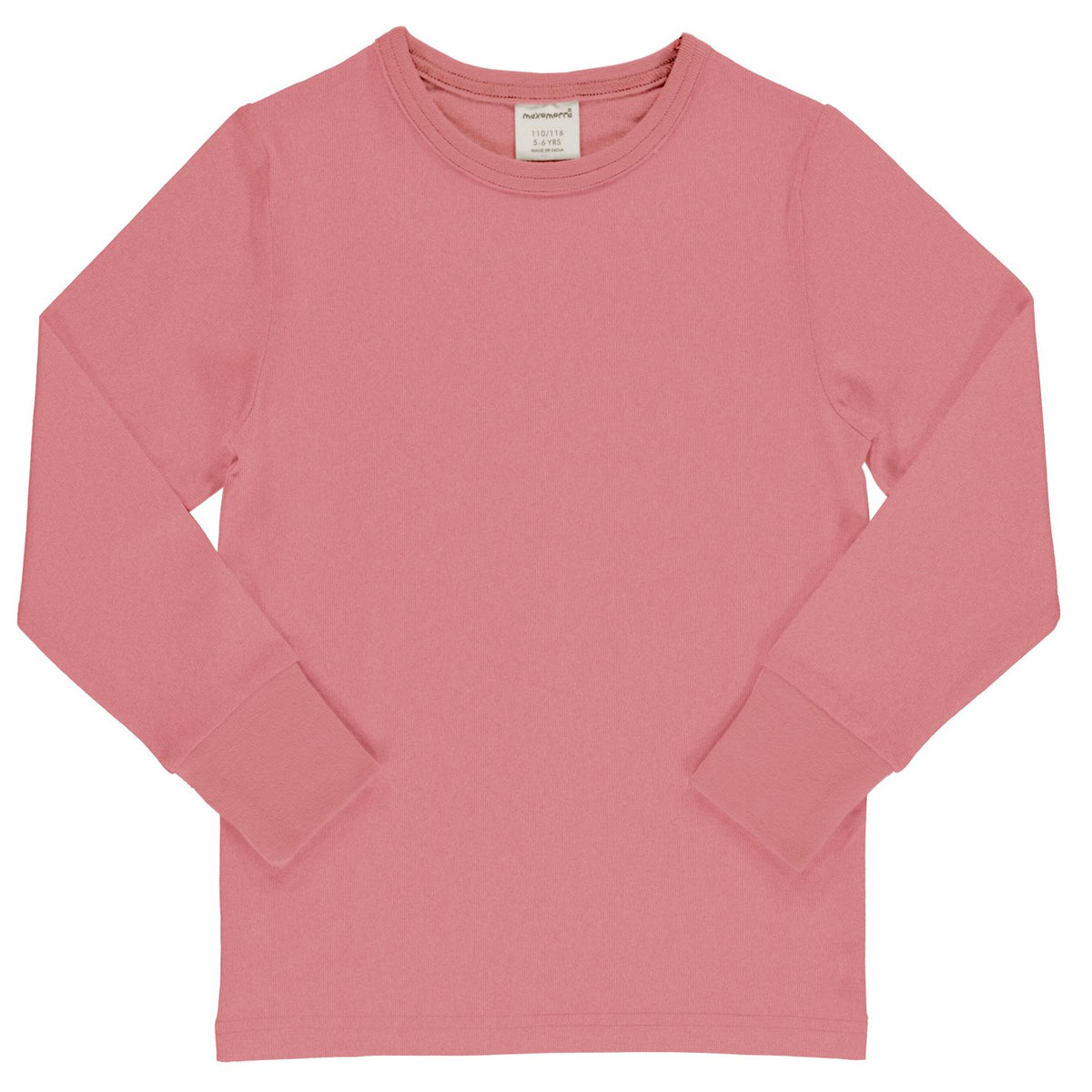 Maxomorra - Top LS Solid Dusty Pink - Longsleeve Effen Dusty Pink