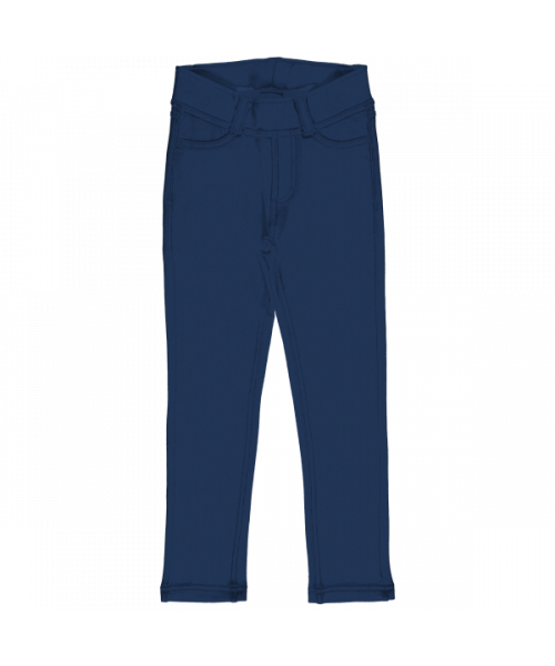 Maxomorra - Treggins Sweat Solid Navy - Tregging Effen Donker Blauw