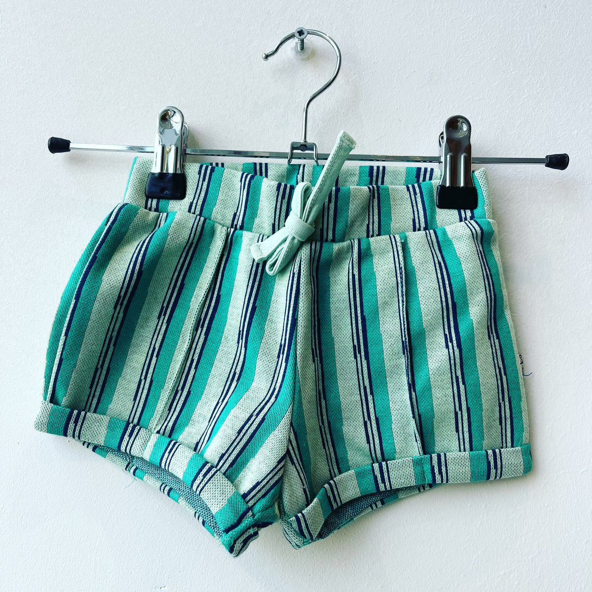 Baba Kidswear - Pocket Short Green Stripe