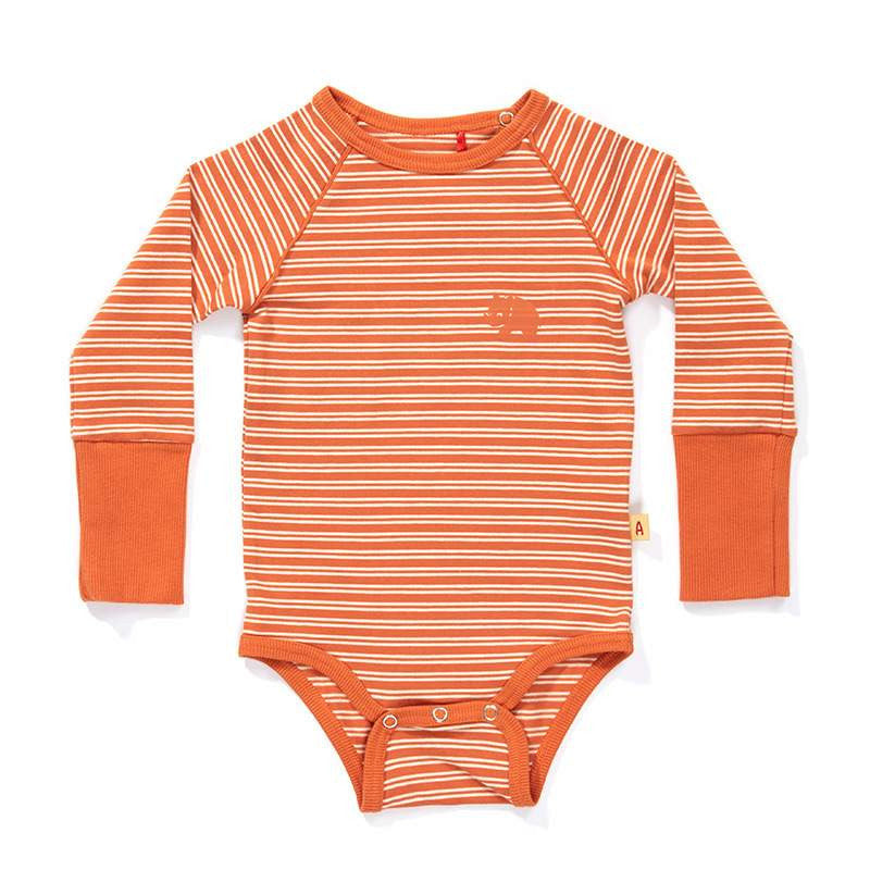 Albababy - Body Daly Orange - Orange Stripe Romper