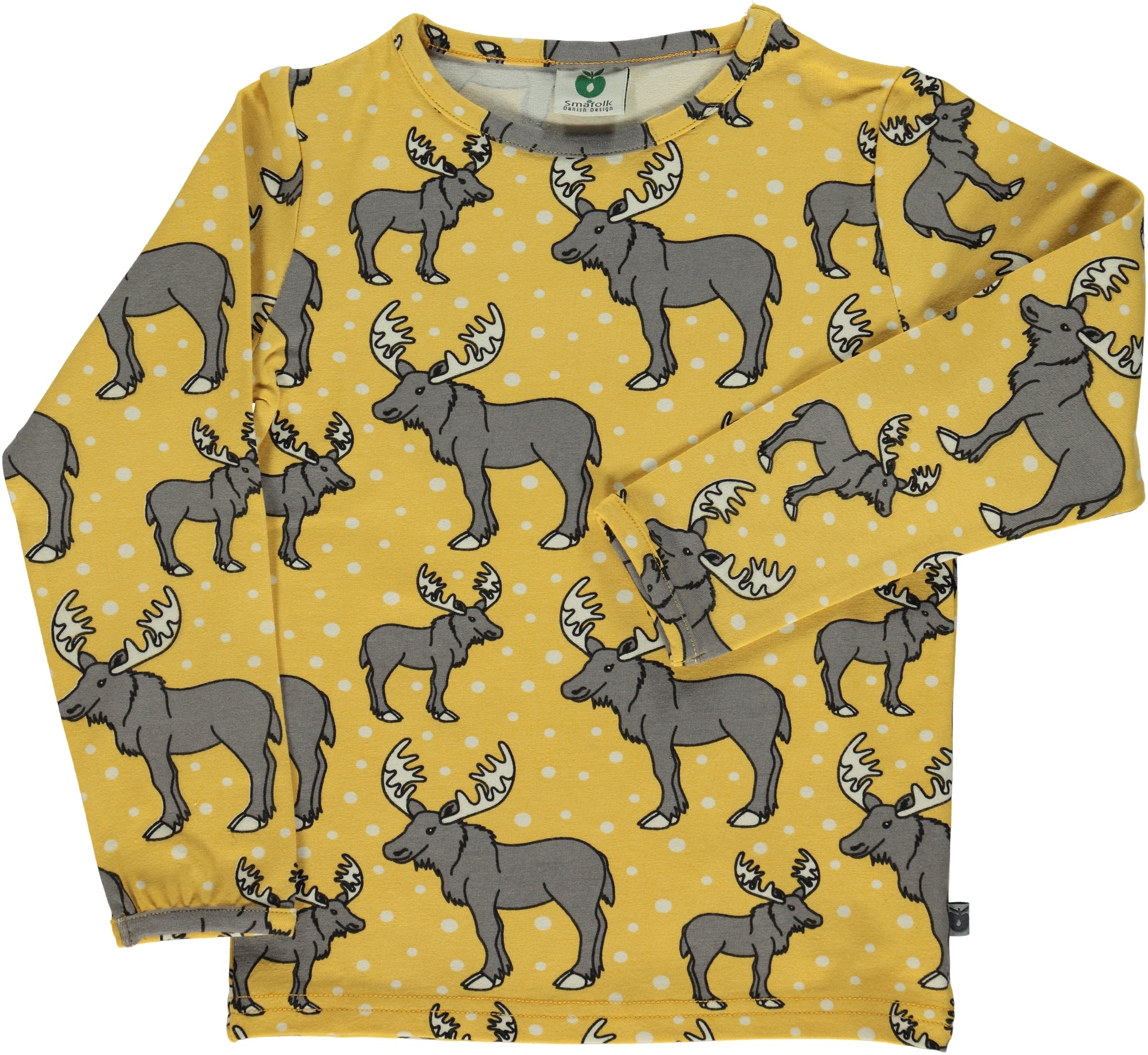 Smafolk Longsleeve Moose Ochre/Yellow - Oker Geel Shirt Elanden