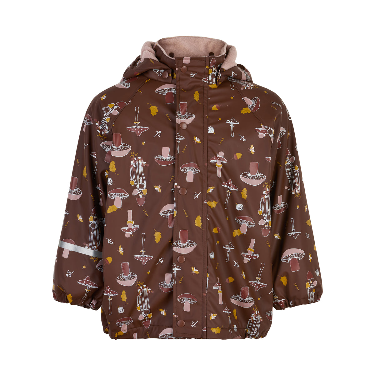 Celavi Rain Jacket Fleece Rocky Road Mushrooms  - Gevoerde Regenjas Paddenstoelen