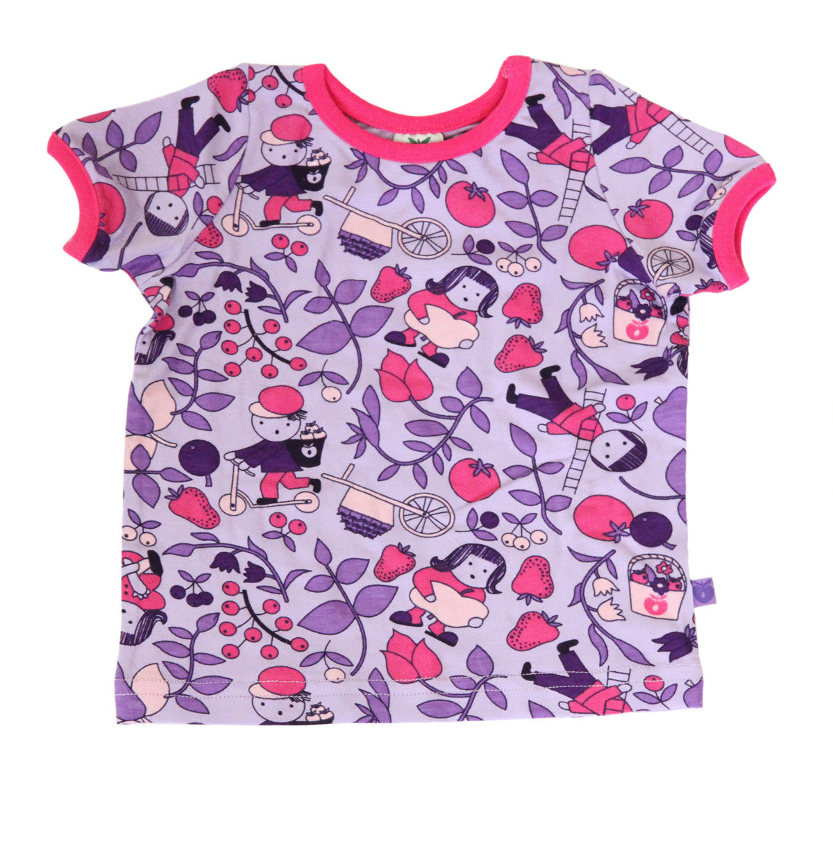 Smafolk T-Shirt BABY Children in the garden purple