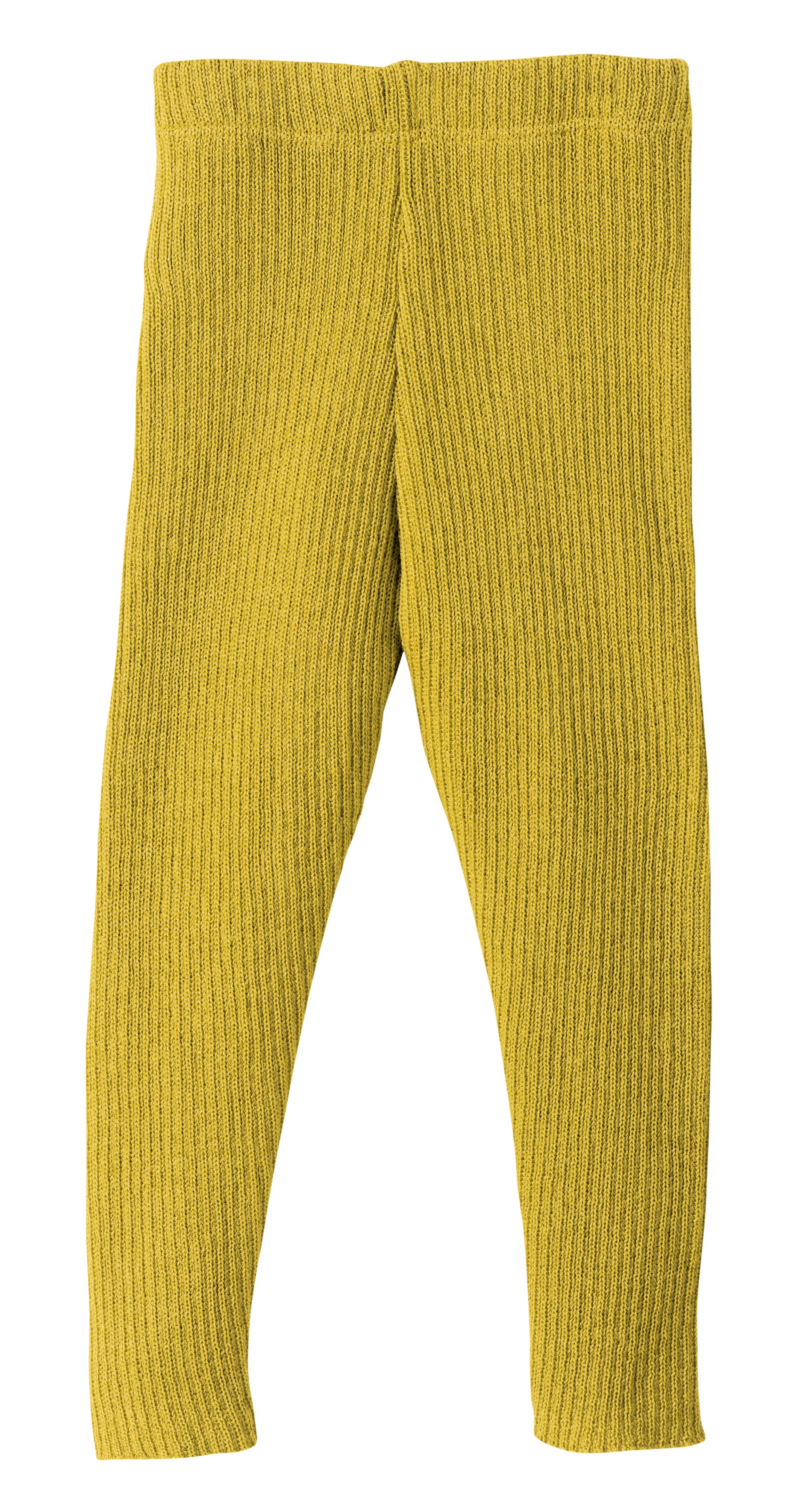 Disana Knitted Wool Leggings Curry Yellow - Leggings Gebreide Wol Mosterd Geel