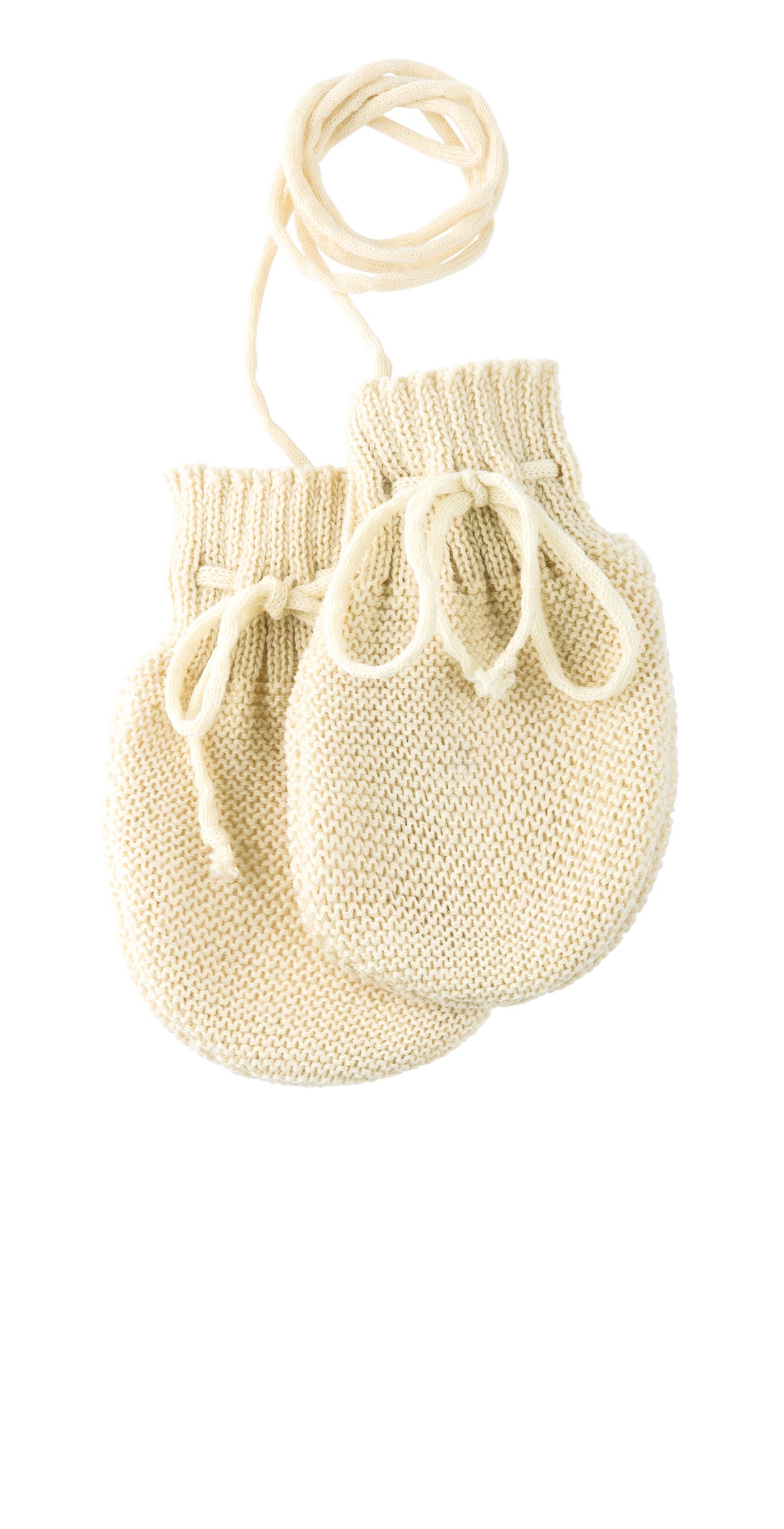 Disana - Knitted Wool Gloves Natural Gekookt Wollen Wantjes Naturel