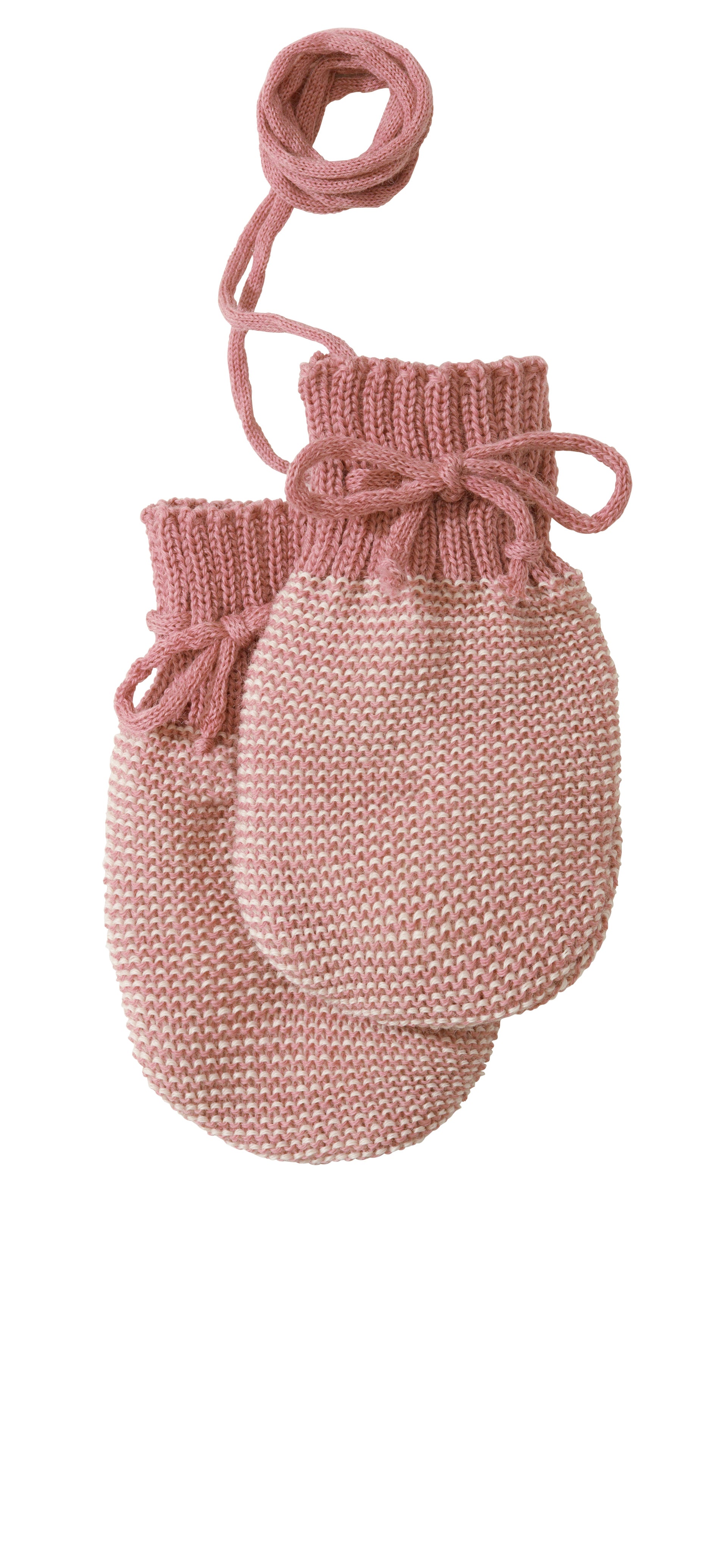 Disana - Knitted Wool Gloves Rosé Natural Gekookt Wollen Wantjes Roze