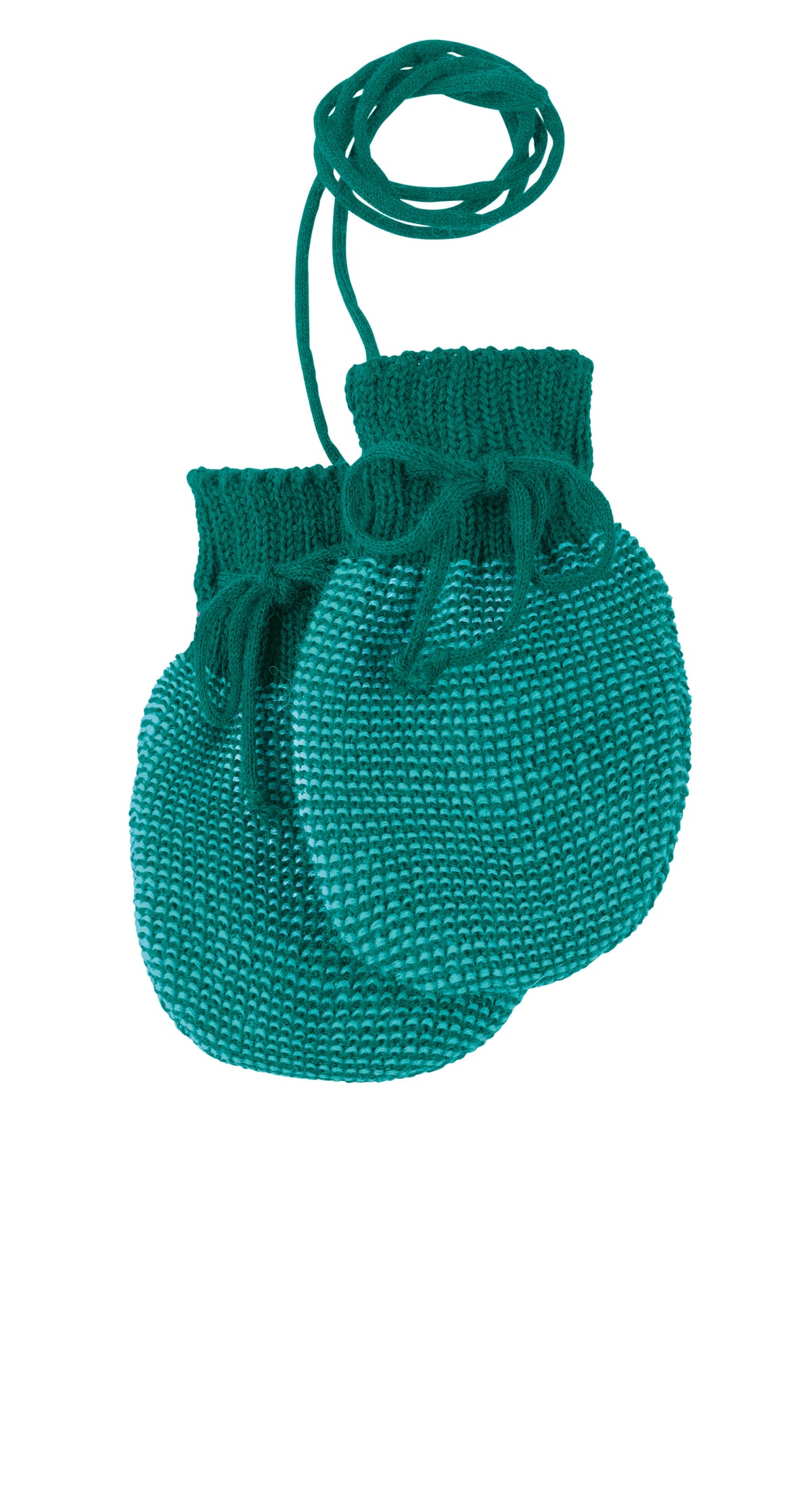 Disana - Knitted Wool Gloves Pacific Lagoon Gekookt Wollen Wantjes Blauw
