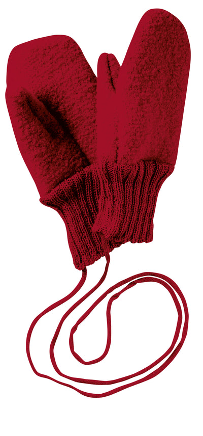 Disana - Boiled Wool Gloves Bordeaux Red Gekookt Wollen Wantjes Wijn Rood