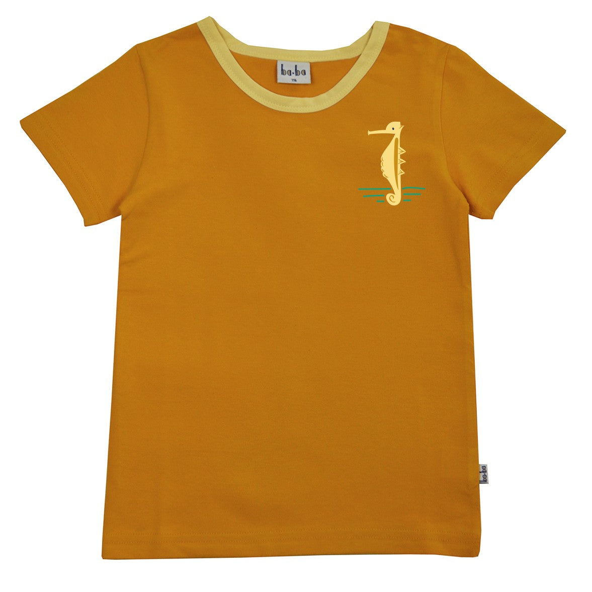 genetisch boksen Of later Baba Kidswear - T-shirt Seahorse Golden Yellow - Zeepaardje Geel -  GOEDvanToen - Eerlijke & biologische kinderkleding en babykleding