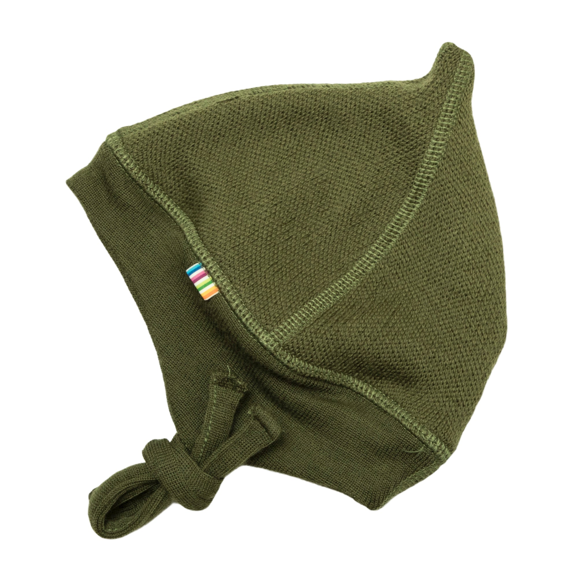 Joha - Wool Knit Helmet Double Layer Hat Dark Sage - Puntmutsje Groen
