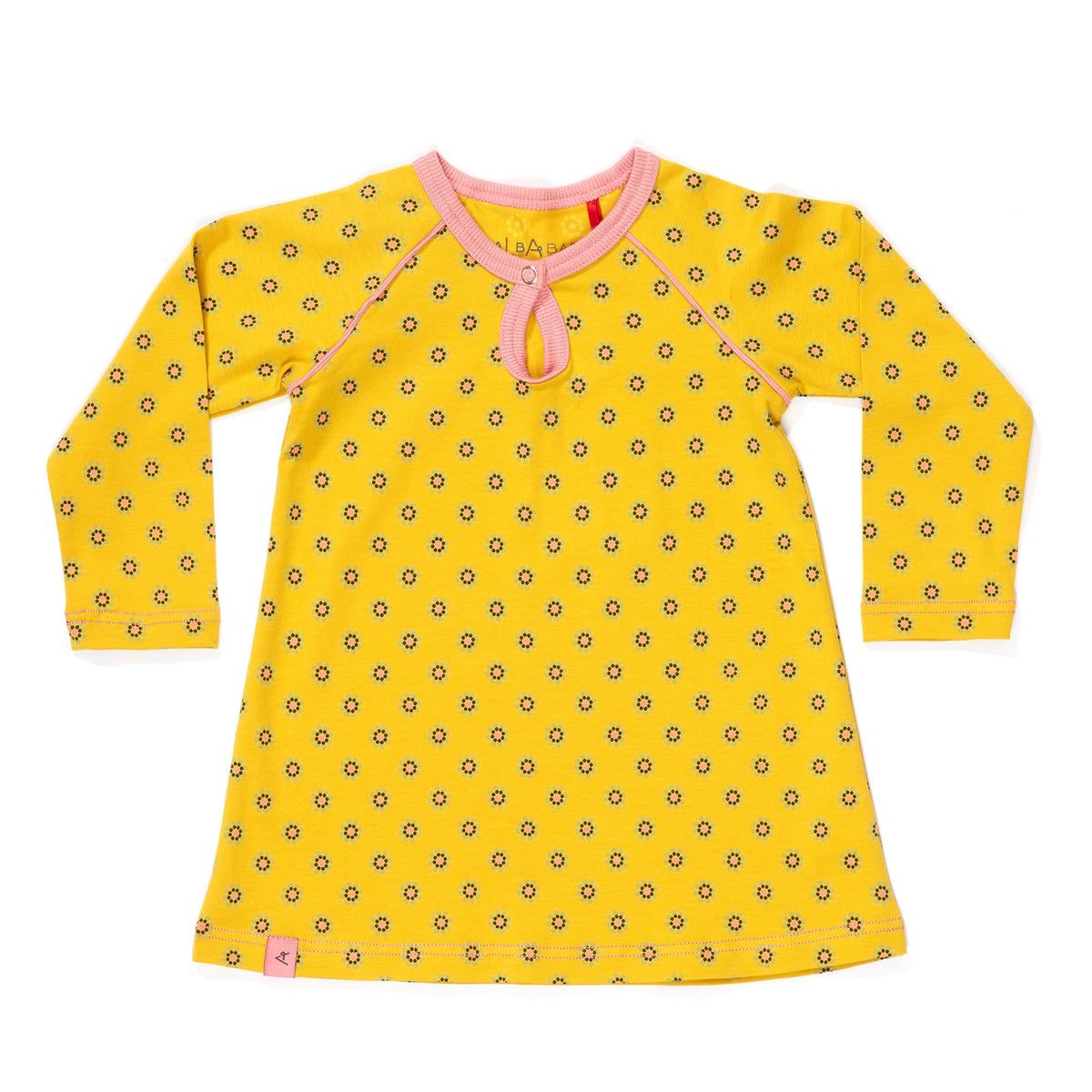 AlbaBabY Hanny Baby Dress - Lemon Curry Flower