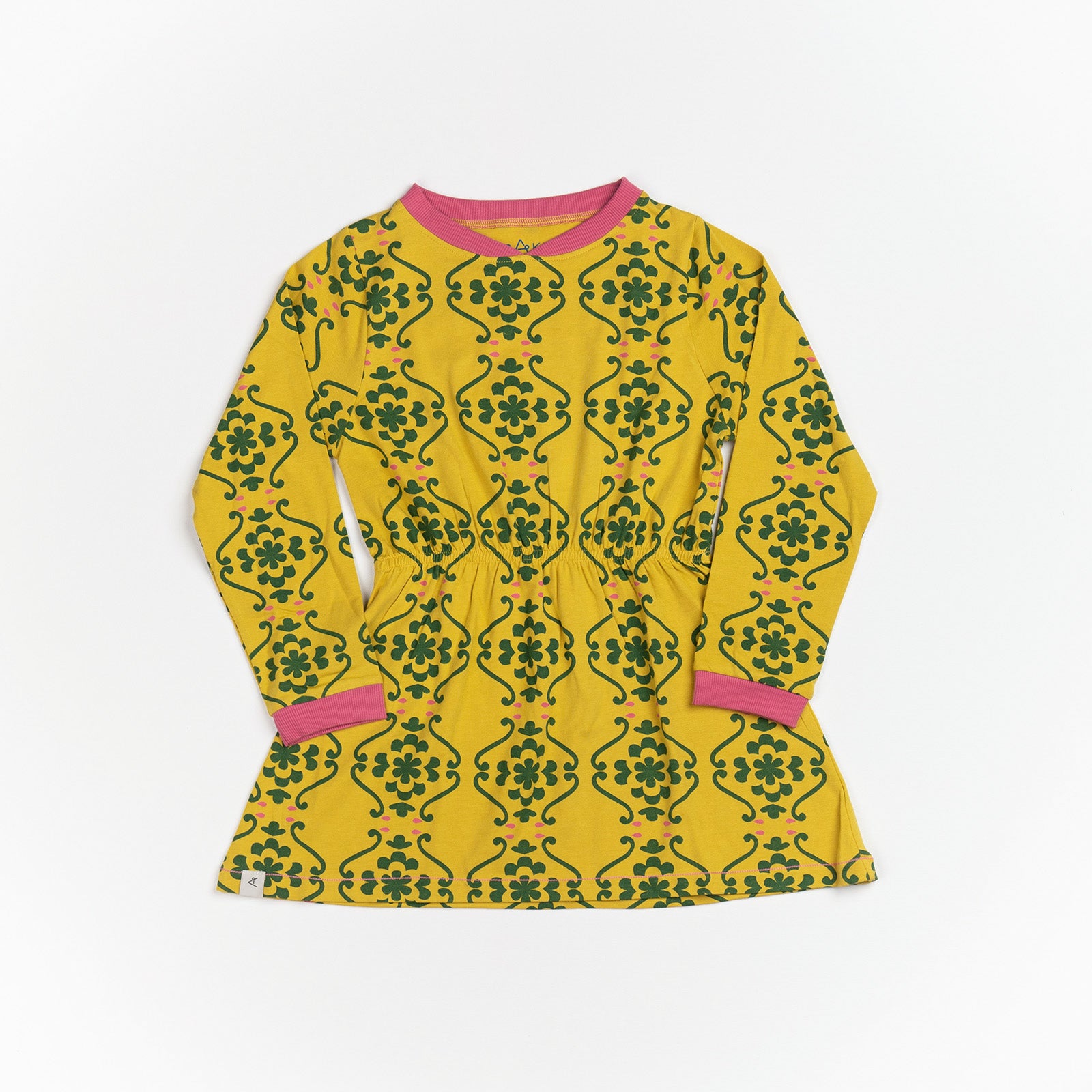 Alba of Denmark - Vigga Dress Ceylon Yellow Nostalgic Flower Tiles