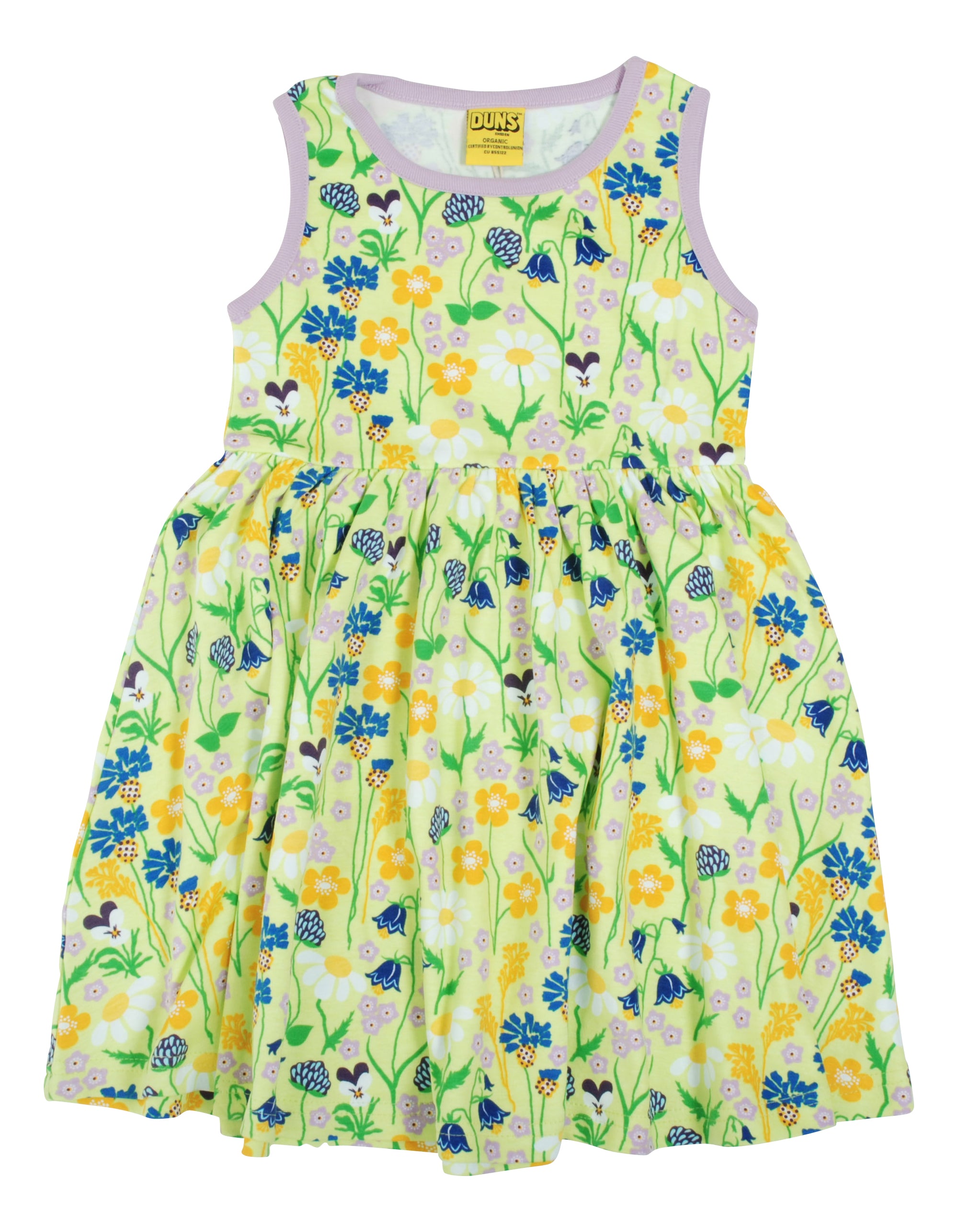 Duns Sweden - Sleeveless Dress Midsummer Flower Green - Zwierjurk Midzomerbloemen Groen