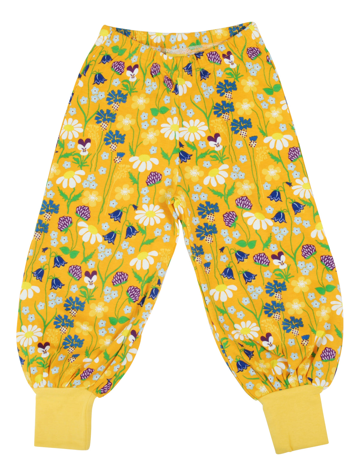 Duns Sweden - Baggy Pants Midsummer Flowers Yellow - Lange Pof Broek Bloemen Geel
